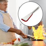 Maxbell Stainless Steel Fish Spatula Comfortable Handle Extra Large for Men Gifts Red+Silver Handle