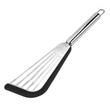 Maxbell Stainless Steel Fish Spatula Comfortable Handle Extra Large for Men Gifts Black+Silver Handle