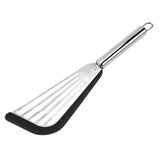 Maxbell Stainless Steel Fish Spatula Comfortable Handle Extra Large for Men Gifts Black+Silver Handle