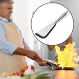 Maxbell Stainless Steel Fish Spatula Comfortable Handle Extra Large for Men Gifts Black+Silver Handle