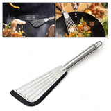Maxbell Stainless Steel Fish Spatula Comfortable Handle Extra Large for Men Gifts Black+Silver Handle