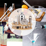 Maxbell 13Pcs Cocktail Shaker Set Wine Mixed Drinks with Stand for Beginner 750ml