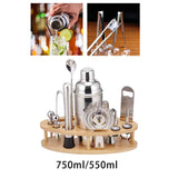 Maxbell 13Pcs Cocktail Shaker Set Wine Mixed Drinks with Stand for Beginner 750ml