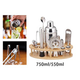 Maxbell 13Pcs Cocktail Shaker Set Wine Mixed Drinks with Stand for Beginner 750ml