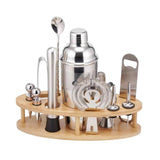 Maxbell 13Pcs Cocktail Shaker Set Wine Mixed Drinks with Stand for Beginner 750ml