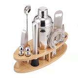 Maxbell 13Pcs Cocktail Shaker Set Wine Mixed Drinks with Stand for Beginner 750ml