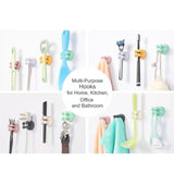 Maxbell Silicone Toothbrush Holders Wall Mounted for Hanging Razor Kitchen College Pink