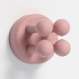 Maxbell Silicone Toothbrush Holders Wall Mounted for Hanging Razor Kitchen College Pink