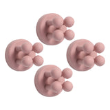 Maxbell Silicone Toothbrush Holders Wall Mounted for Hanging Razor Kitchen College Pink