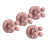 Maxbell Silicone Toothbrush Holders Wall Mounted for Hanging Razor Kitchen College Pink