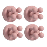 Maxbell Silicone Toothbrush Holders Wall Mounted for Hanging Razor Kitchen College Pink