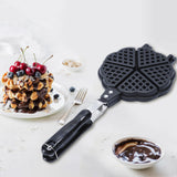 Maxbell Mini Waffle Maker Pan Party Food Maker Campware 6" for Snacks Breakfast