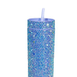 Maxbell Coffee Travel Mug Glitter Iced Coffee Tumblers Food Grade 450ml Water Bottle Blue