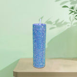 Maxbell Coffee Travel Mug Glitter Iced Coffee Tumblers Food Grade 450ml Water Bottle Blue