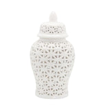 Maxbell White Ginger Jar Retro Style Centerpiece for Table Living Room Decoration