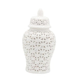 Maxbell White Ginger Jar Retro Style Centerpiece for Table Living Room Decoration