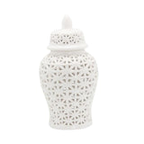 Maxbell White Ginger Jar Retro Style Centerpiece for Table Living Room Decoration