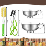 Maxbell 4 Count Canning Funnel Canning Jar Lifter with Grip Handle Set Practical