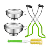 Maxbell 4 Count Canning Funnel Canning Jar Lifter with Grip Handle Set Practical