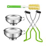 Maxbell 4 Count Canning Funnel Canning Jar Lifter with Grip Handle Set Practical
