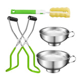 Maxbell 4 Count Canning Funnel Canning Jar Lifter with Grip Handle Set Practical