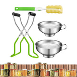 Maxbell 4 Count Canning Funnel Canning Jar Lifter with Grip Handle Set Practical