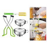 Maxbell 4 Count Canning Funnel Canning Jar Lifter with Grip Handle Set Practical