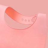 Maxbell Adult Bib with Crumb Catcher Easy to Clean for Disabled Patients Seniors M Pink
