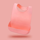 Maxbell Adult Bib with Crumb Catcher Easy to Clean for Disabled Patients Seniors M Pink