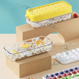 Maxbell Press Type Silicone Ice Maker Ice Storage Box for Summer White