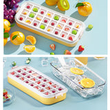 Maxbell Press Type Silicone Ice Maker Ice Storage Box for Summer White