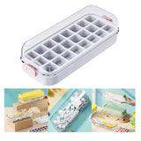 Maxbell Press Type Silicone Ice Maker Ice Storage Box for Summer White