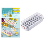 Maxbell Press Type Silicone Ice Maker Ice Storage Box for Summer White