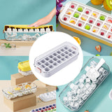 Maxbell Press Type Silicone Ice Maker Ice Storage Box for Summer White