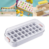 Maxbell Press Type Silicone Ice Maker Ice Storage Box for Summer White