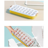 Maxbell Press Type Silicone Ice Maker Ice Storage Box for Summer Yellow