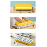 Maxbell Press Type Silicone Ice Maker Ice Storage Box for Summer Yellow