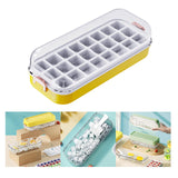 Maxbell Press Type Silicone Ice Maker Ice Storage Box for Summer Yellow
