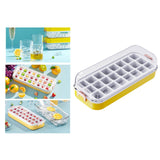 Maxbell Press Type Silicone Ice Maker Ice Storage Box for Summer Yellow
