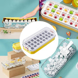 Maxbell Press Type Silicone Ice Maker Ice Storage Box for Summer Yellow