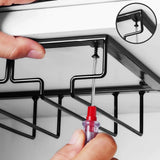 Maxbell Wine Glass Holder Organizer Bar Tool Goblet Iron Stemware Hanging Rack 5 Slots