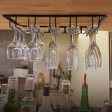 Maxbell Wine Glass Holder Organizer Bar Tool Goblet Iron Stemware Hanging Rack 5 Slots