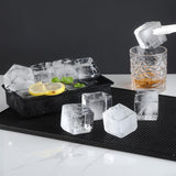 Maxbell Silicone Ice Tray Easy Release Flexible Crushed Ice Trays for Freezer Black