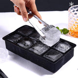 Maxbell Silicone Ice Tray Easy Release Flexible Crushed Ice Trays for Freezer Black