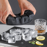 Maxbell Silicone Ice Tray Easy Release Flexible Crushed Ice Trays for Freezer Black