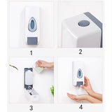 Maxbell Manual Liquid Soap Dispenser Wall Mounted Shampoo Container for Household