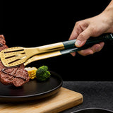 Maxbell Kitchen Tongs Serving Bread Baking Steak Clamp for Catering Cooking Gold