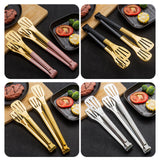 Maxbell Kitchen Tongs Serving Bread Baking Steak Clamp for Catering Cooking Gold