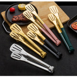 Maxbell Kitchen Tongs Serving Bread Baking Steak Clamp for Catering Cooking Gold