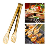 Maxbell Kitchen Tongs Serving Bread Baking Steak Clamp for Catering Cooking Gold